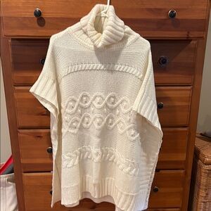 LOFT Cream Cowl Neck Sweater